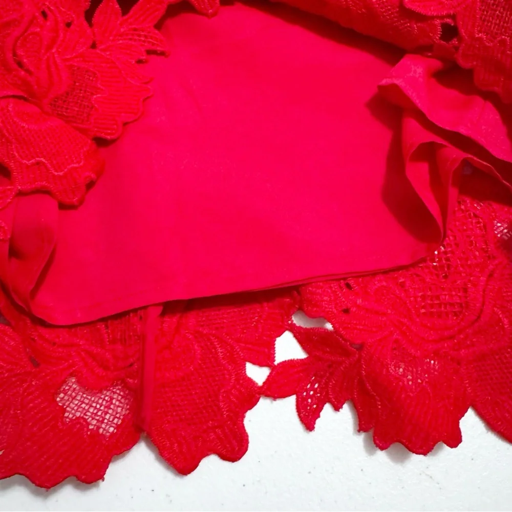 J. Crew NWT Luxe Lace Dress Red NWT 8